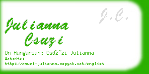 julianna csuzi business card